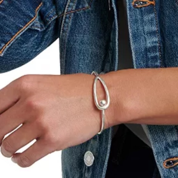 Lucky Brand Silver and Gold Wrapped Bangle - Picture 2 of 6